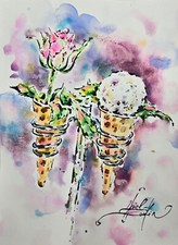 Peinture originale aquarelle