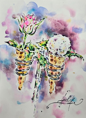 Peinture originale aquarelle