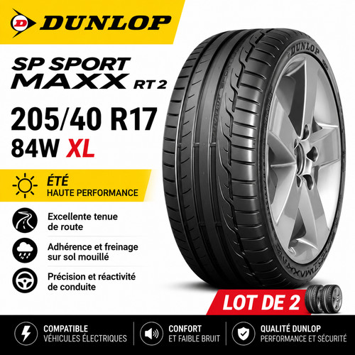Lot pneus dunlop sp - 2, sport