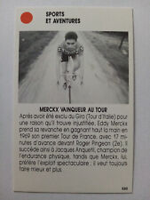 EDDY MERCKX Belgique Card  Star Cyclisme cycling French Edition 1987 87