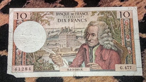 Billet francs voltaire - billet,