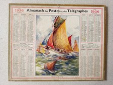 calendrier POSTES 1936 -