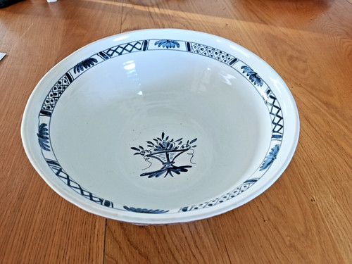 Grand saladier cul - noir, motif