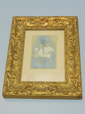 -CADRE ANCIEN BOIS STUC Doré PHOTO ENFANTS photographe V COA LIMOGES Déco   D