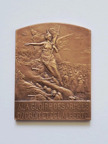 Médaille plaque bronze france - plaque,
