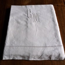 Large drap ancien 244 cm pur