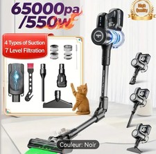 Aspirateur Balais Sans Fil Pliable 550W - Rechargeable USB-C - Silencieux A+++