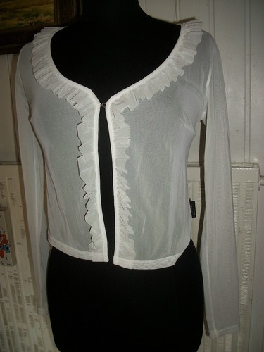 Gilet bolero voile blanc