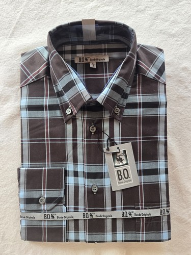 Chemise carreaux marron et - à,