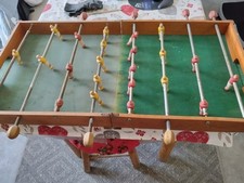 RARE ANCIEN BABY FOOT EN BOIS PLIABLE A RENOVER, PLIER 45x62x17CM, OUVERT 