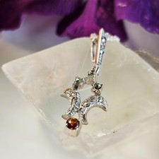 Collier Style Art Déco Chaine 49 cm Pendentif 30x12 mm Argent 925 Marcassites 