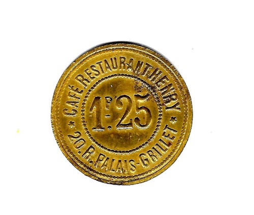 Rare jeton 25 du - de, 1
