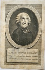 GABRIEL BONNOT DE MABLY (1709-1785) GRENOBLE PORTRAIT GRAVURE du 18 eme
