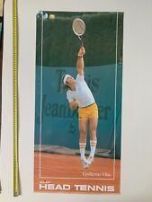 Head Tennis Guillermo Vilas vintage ad poster