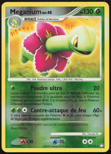 Carte pokémon meganium - carte,