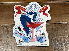 STICKER  AUTOCOLLANT PIN UP MAN'S RUIN TETE DE MORT CHAOS COMICS