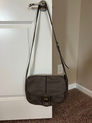 Taupe lancel purse with clasp - taupe,
