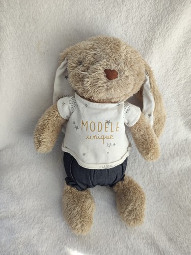 Doudou peluche lapin blanc - peluche,