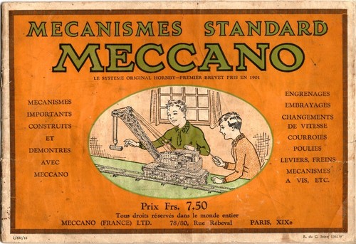 Meccano manuel ancien - meccano., vers