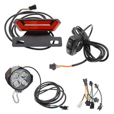 Kit Lumière LED pour Vélos Électriques 24V 48V Ebike Interrupteur Feu Arrièr