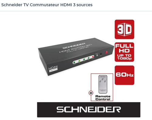Schneider commutateur hdmi - schneider, tv