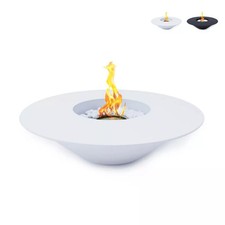 Cheminée au bioéthanol design à poser extérieur ronde 60cm Santorini