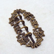 Boucle de ceinture ancienne en métal - Décor Floral - ART NOUVEAU