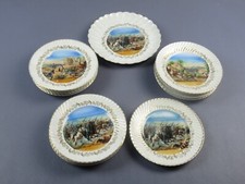 Plat Dessert Céramique Douce la Soie Vieux Bataille Bocconcelli Milano Vintage