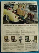 Publicité Papier - Électrophone Melovox De 1957