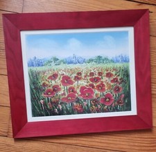 Tableau peinture coquelicots