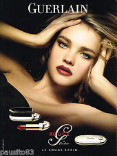 PUBLICITE ADVERTISING 065  2008  GUERLAIN rouge à lèvre ECRIN & NATALIA VODIANOV