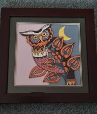 Joli tableau mural d'un hibou en quilling