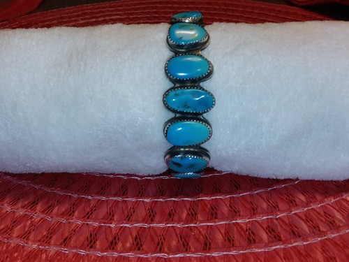 Vintage sterling turquoise - sterling, &
