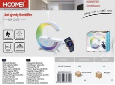 Hoomei HM-2298S Humidificateur Antigravité Diffuseur Aroma Enceinte Bluetooth