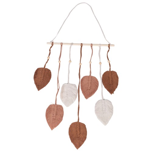 Feuille macramé tenture - feuille,