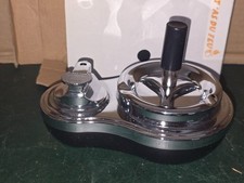 Cendrier de table poussoir Noir Avec Briquet