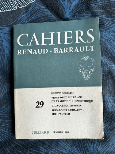 Livre cahiers renaud barrault - renaud,