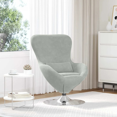 Fauteuil œuf velours chaise - fauteuil,