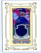 ALEX COBB 2014 TOPPS GYPSY QUEEN GAME USED JERSEY ~ RAYS