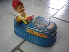 vintage Old Tin Toy Alimenté par batterie « Speed ​​Star »  années 1960