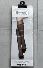 Mi bas wolford, neufs, taille Medium (39-41), noir, en nid d'abeille