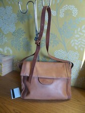 sac besace souple bandoulière 100 % cuir camel Fabrication italienne BON ETAT