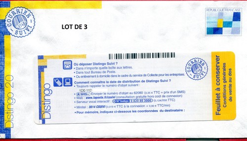 Lot enveloppes suivies 20 - lot,
