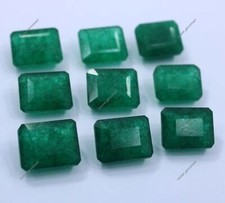 Lot naturel de 110 ct certifié émeraude verte colombienne pierre précieuse en...