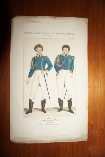 Gravure couleur xix costume - gravure,