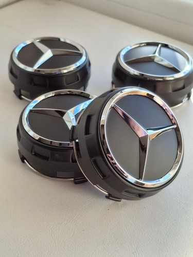 Lot cache moyeu 75mm noir - 4,