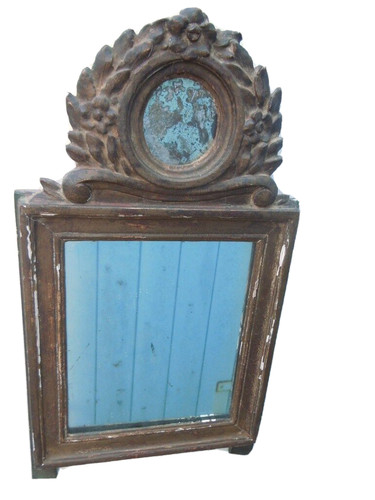 Miroir trumeau bois sculpté - ,