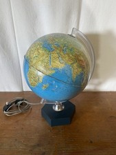 Mappemonde Ancienne Globe Terrestre 1971 Made In Italy Vintage #C676