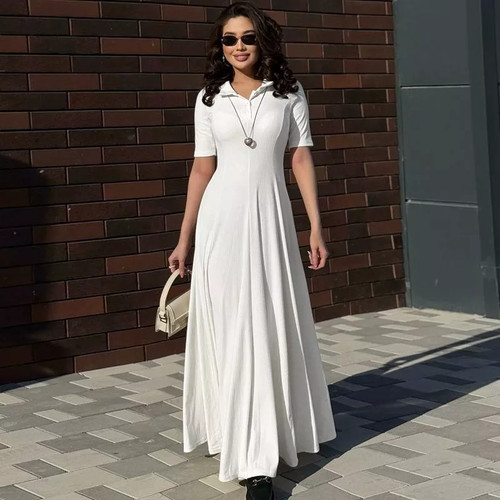Robe blanche longue femme - blanche,