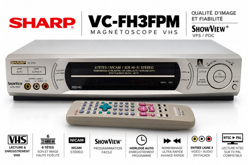 Sharp fh3fpm magnétoscope - sharp,
